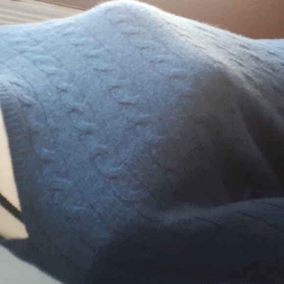 Lauren ralph Lauren blue cashmere and lambswool  blend sweater size medi… - Picture 2 of 11